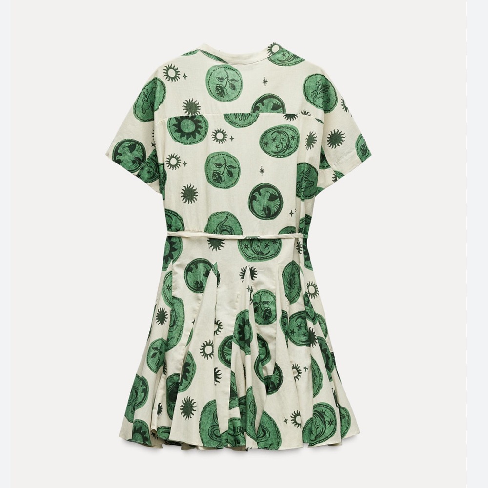 ZARA PRINTED SHORT DRESS - Picture 14 of 16